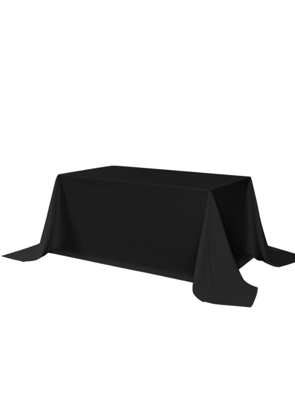 Classic Indoor/Outdoor Tablecloth Water-Resistant Rectangular 90x132” BLACK